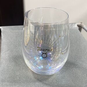Taurus Zodiac Stemless Wine Glass
